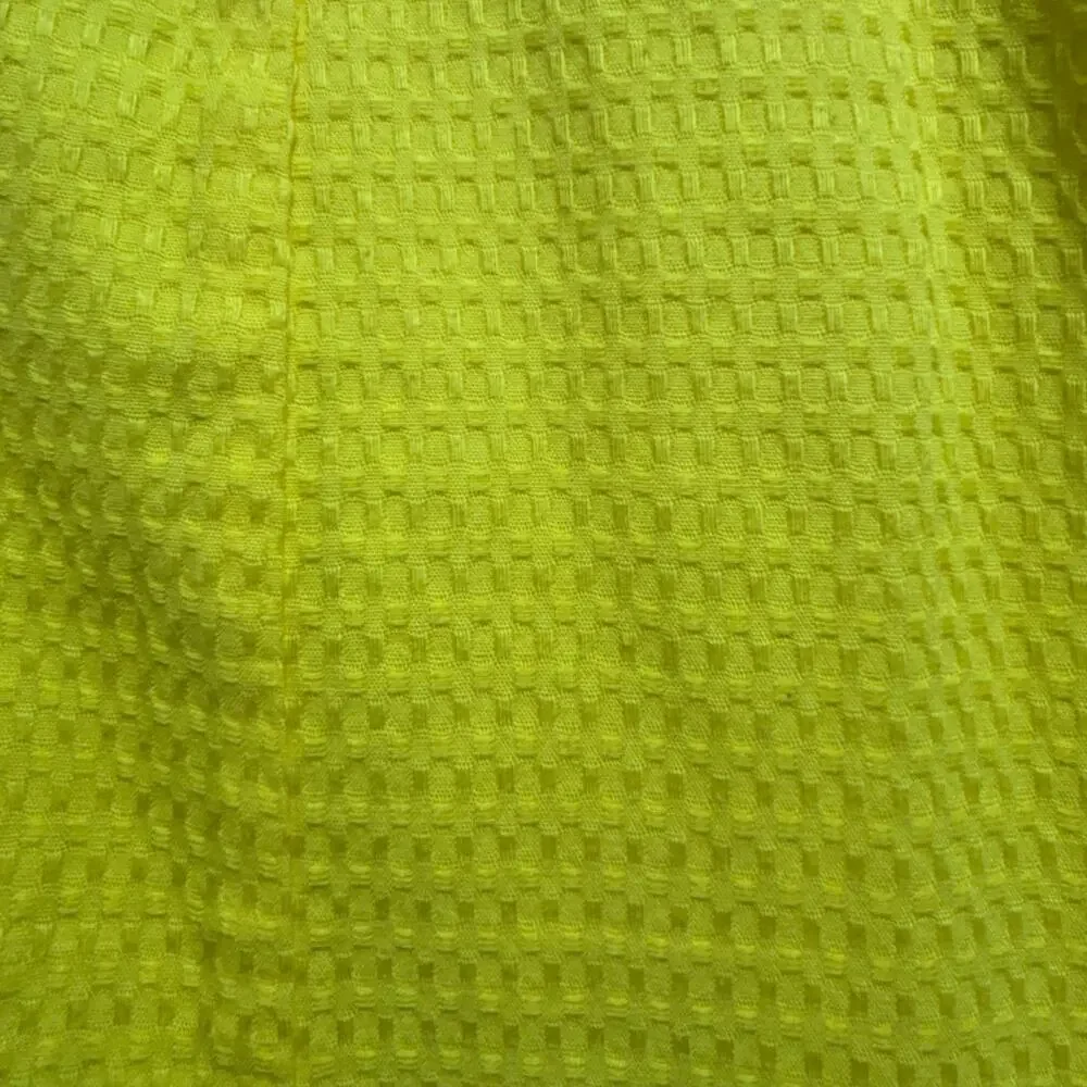 Lauren Ralph Lauren Dress 10P Petite Yellow Textured A-Line Summer Sleeveless